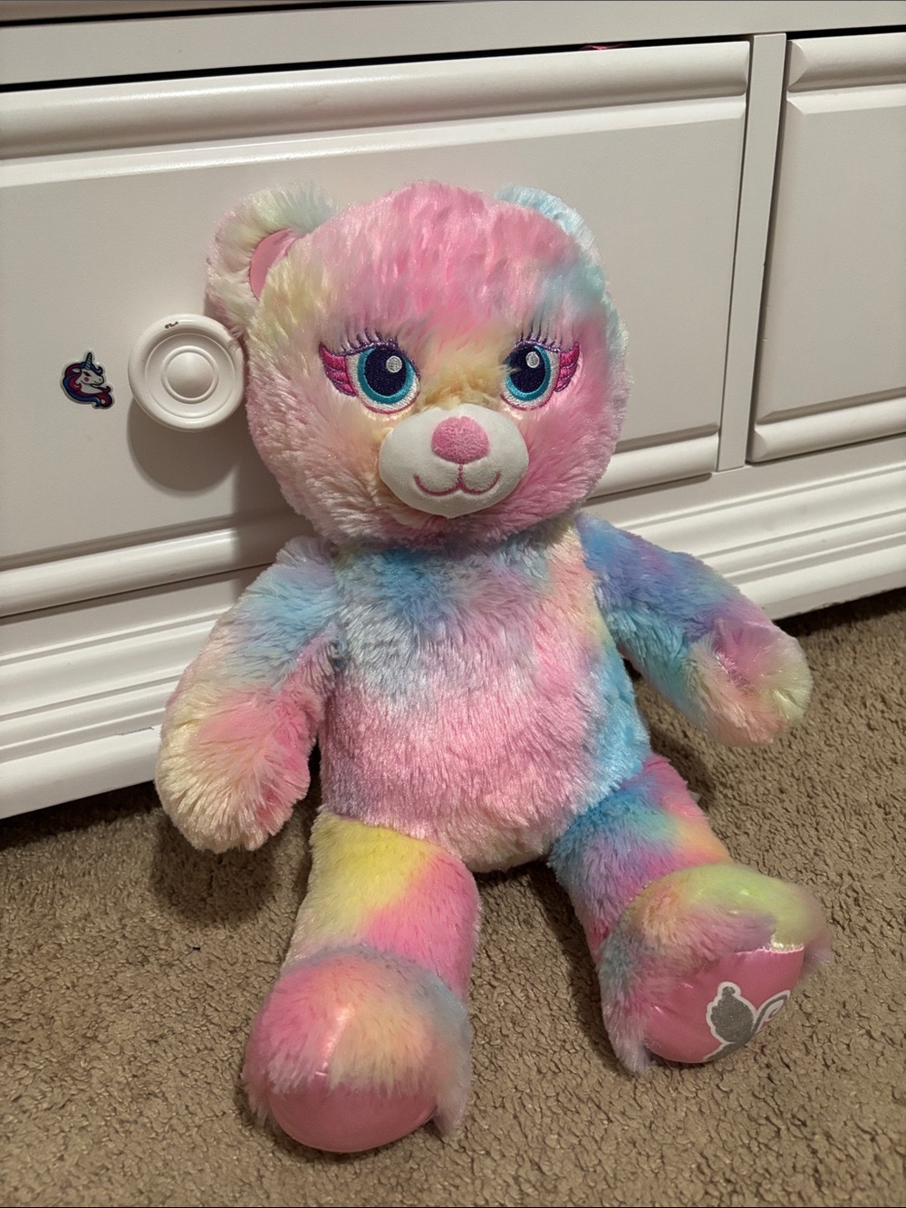 Build-A-Bear Rainbow Pastel Plush Fairy Bear with Wings